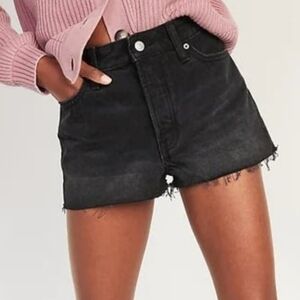 NEW! OLD NAVY Higher High- Rise Sky High A-Line Cut Off Denim Jean Shorts 12.